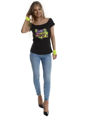 I Love The 90s Womens Black Costume Shirt