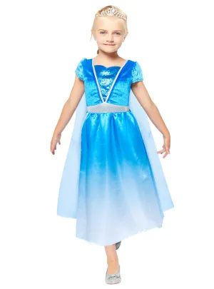Ice Princess Girls Blue Book Week Costume Dress