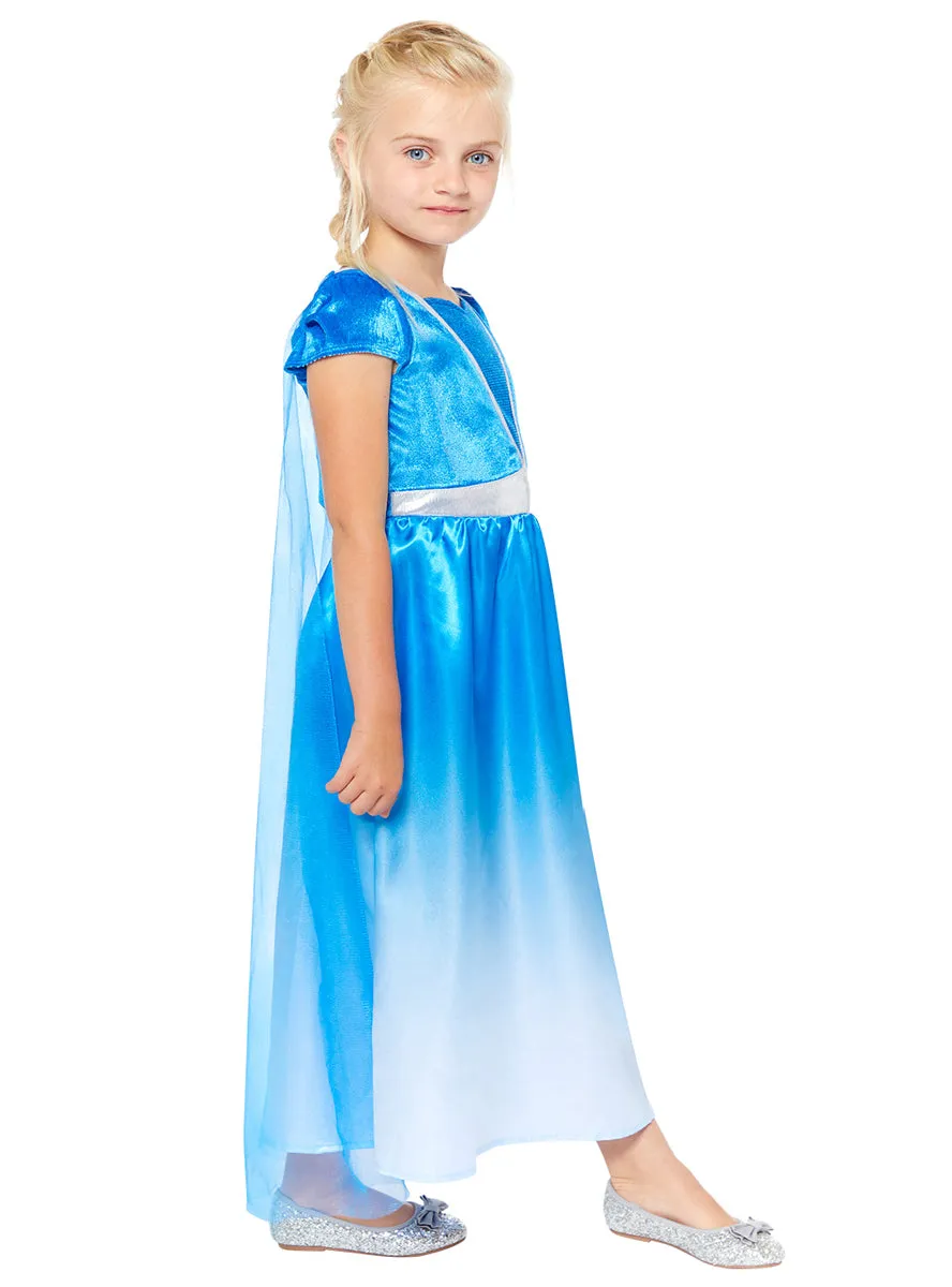 Ice Princess Girls Blue Book Week Costume Dress