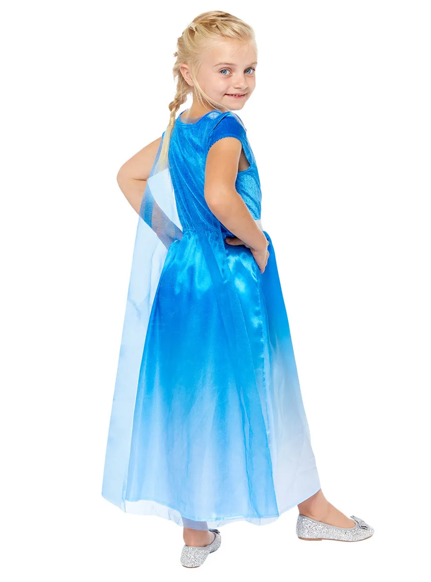 Ice Princess Girls Blue Book Week Costume Dress