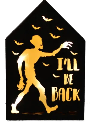 Ill Be Back Zombie Light Box Halloween Decoration