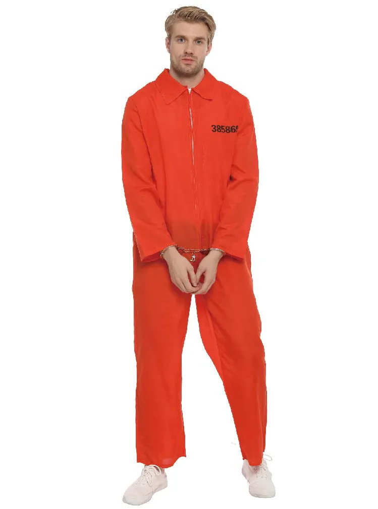Imprisoned Mens Orange Convict Costume
