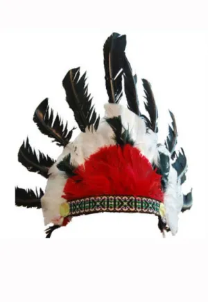 Indian Chief Feather Headdress Costume Accessory