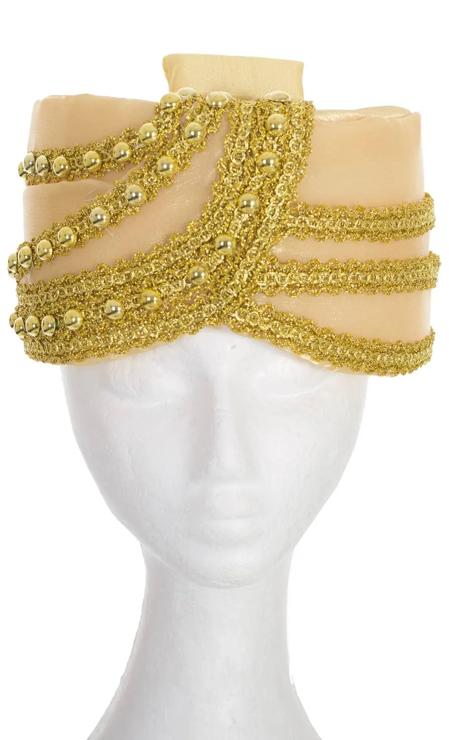 Indian Prince Gold Turban Costume Hat
