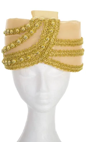 Indian Prince Gold Turban Costume Hat