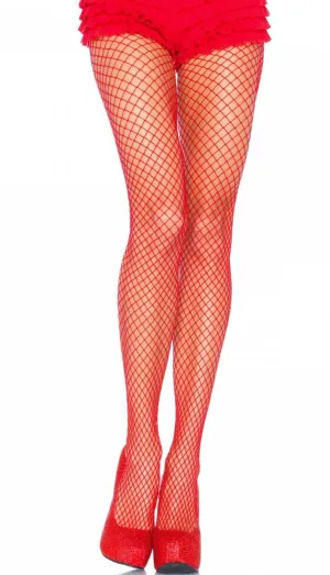 Industrial Net Red Spandex Plus Size Pantyhose