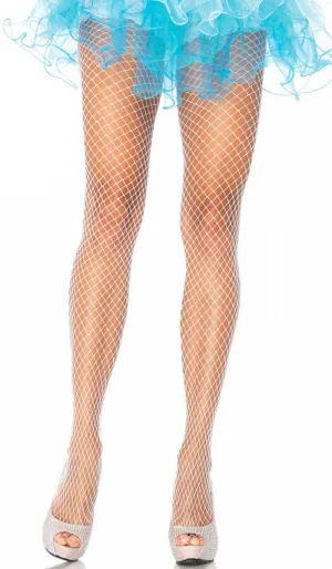 Industrial Net White Spandex Pantyhose