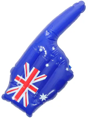 Inflatable 55cm Blue Australian Flag Print Hand
