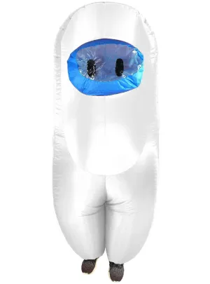 Inflatable Adults White SUS Crewmate Killer Costume