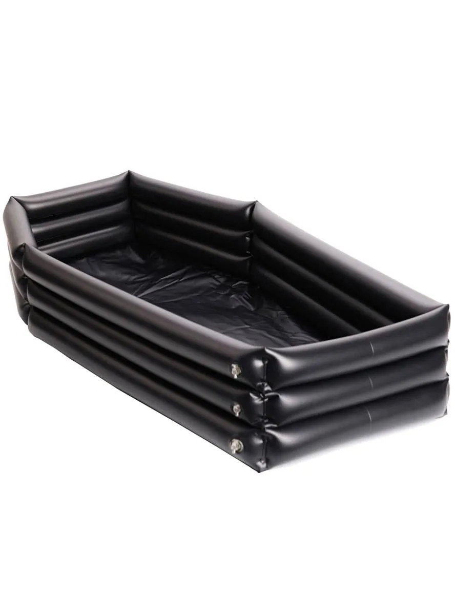 Inflatable Black Coffin Drink Cooler Halloween Prop
