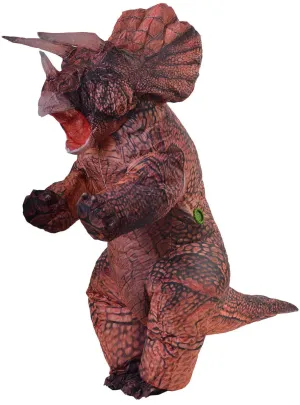 Inflatable Brown Triceratops Adults Dinosaur Costume