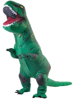 Inflatable Green Dinosaur Adults Costume