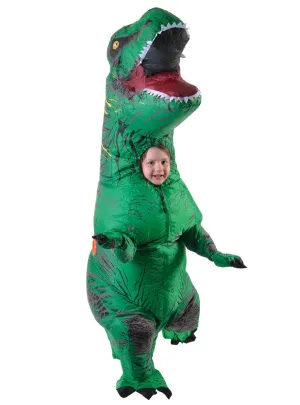 Inflatable Green T-Rex Dinosaur Kids Costume
