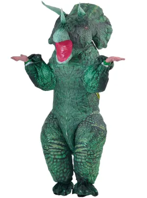 Inflatable Green Triceratops Adults Dinosaur Costume