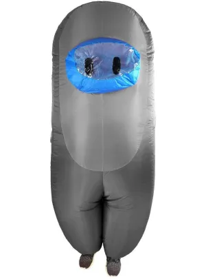 Inflatable Kids Grey SUS Crewmate Killer Costume