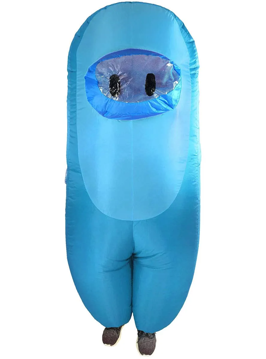 Inflatable Kids Light Blue SUS Crewmate Killer Costume