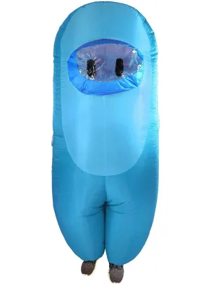 Inflatable Kids Light Blue SUS Crewmate Killer Costume