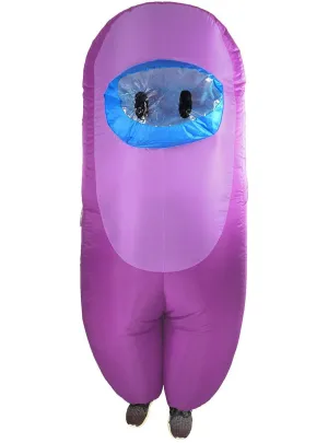 Inflatable Kids Purple SUS Crewmate Killer Costume