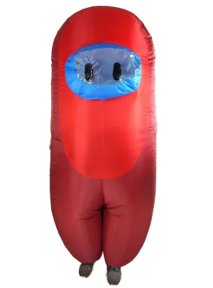 Inflatable Kids Red SUS Crewmate Killer Costume