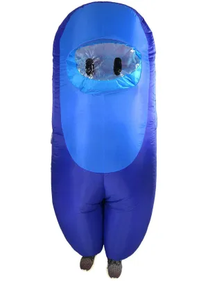 Inflatable Kids Royal Blue SUS Crewmate Killer Costume