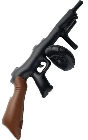 Inflatable Toy Tommy Gun 1920s Costume Weapon