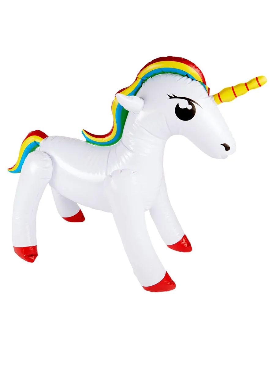 Inflatable White 90cm Unicorn Costume Prop