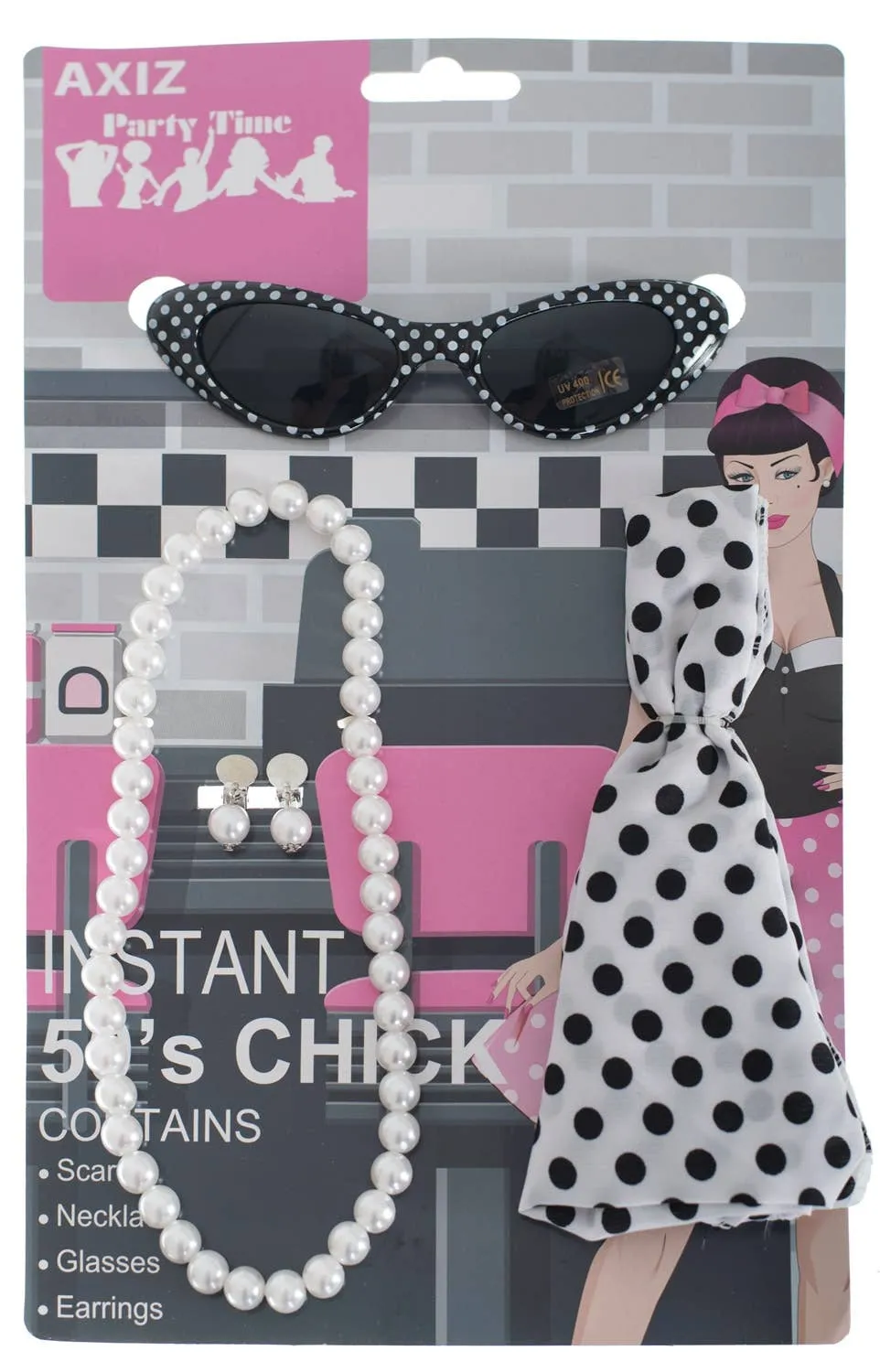 Instant 1950s Chick Costume Accessory Set