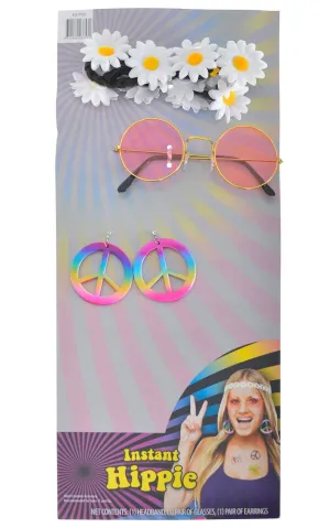 Instant 1970s Hippie Costume Accessory Set
