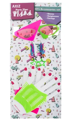 Instant 1980s Neon Costume Accessory Set