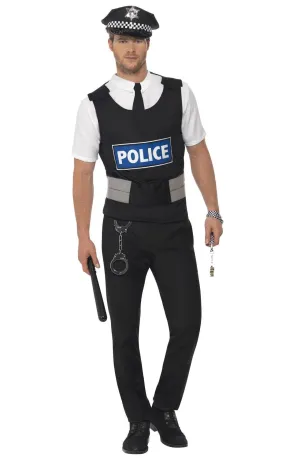 Instant Policeman Uniform Mens Fancy Dress Costume