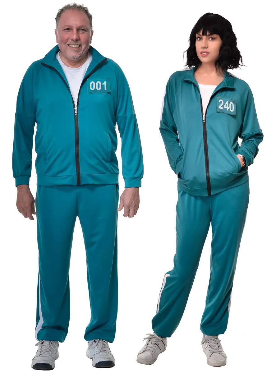 Interchangeable 001 or 240 Adults Squid Play Tracksuit Costume