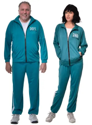 Interchangeable 001 or 240 Adults Squid Play Tracksuit Costume