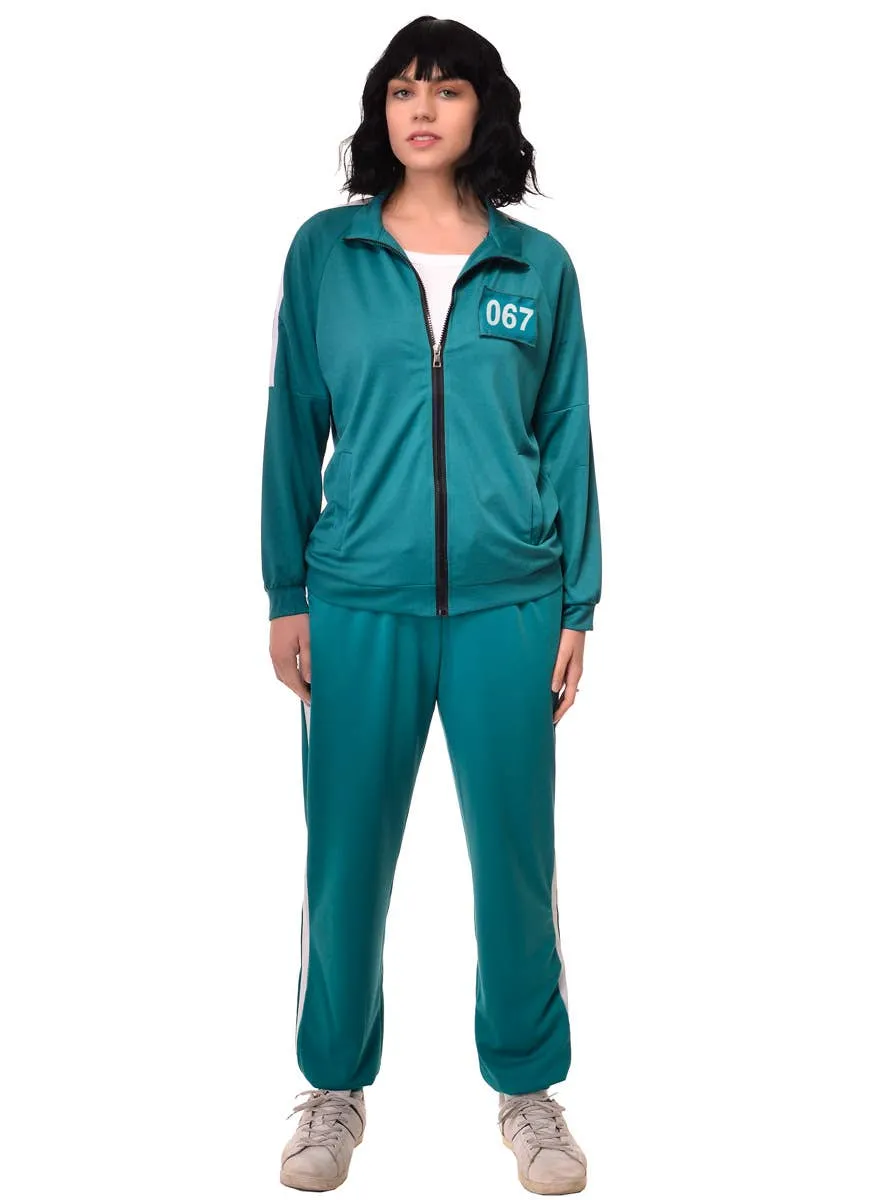 Interchangeable Squid Play 456 or 067 Adults Tracksuit Costume