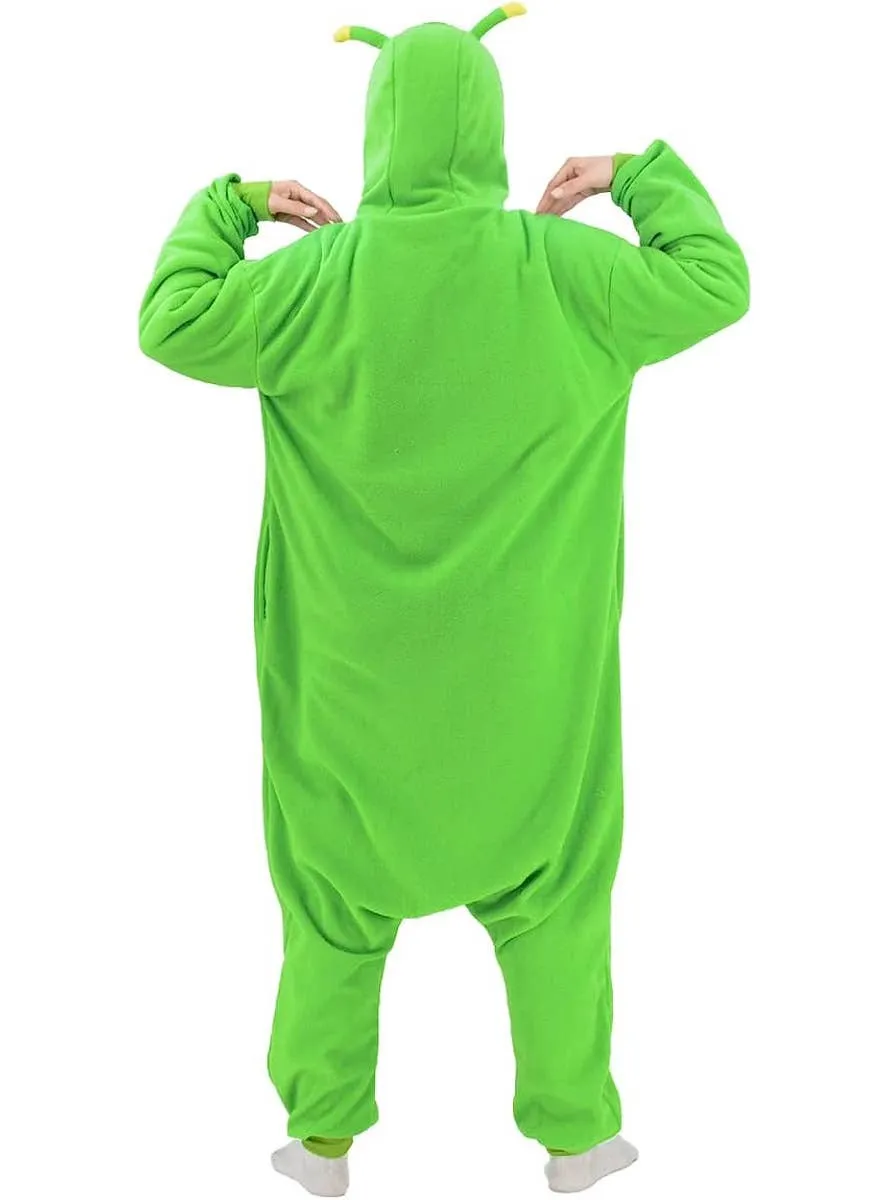 Intergalactic Adults Plush Green Alien Onesie Costume