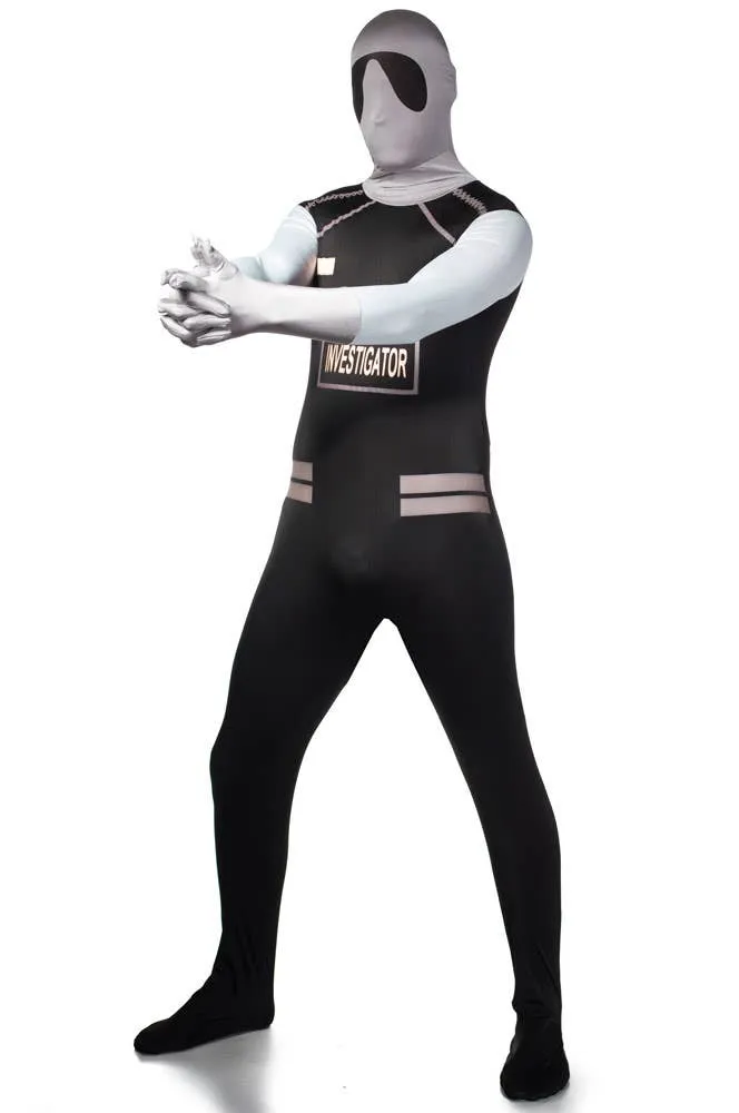 Investigator Mens Policeman Second Skin Suit Costume