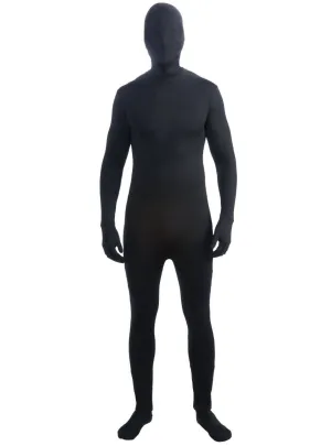 Invisible Man Adults Black Second Skin Costume