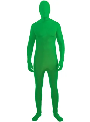Invisible Man Adults Green Second Skin Costume
