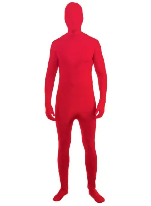 Invisible Man Adults Red Second Skin Costume