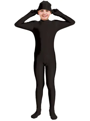 Invisible Man Boys Black Skin Suit Costume