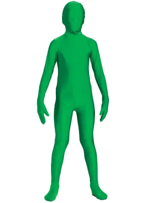 Invisible Man Boys Green Skin Suit Costume