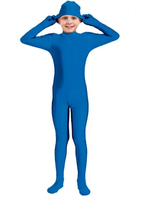 Invisible Man Teen Boys Blue Skin Suit Costume