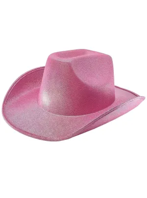 Iridescent Pink Shimmer Cowgirl Costume Hat
