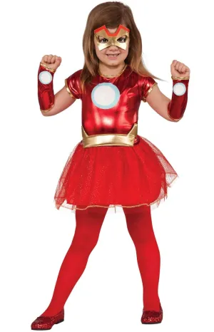 Iron Rescue Girls Marvel Iron Man Superhero Costume