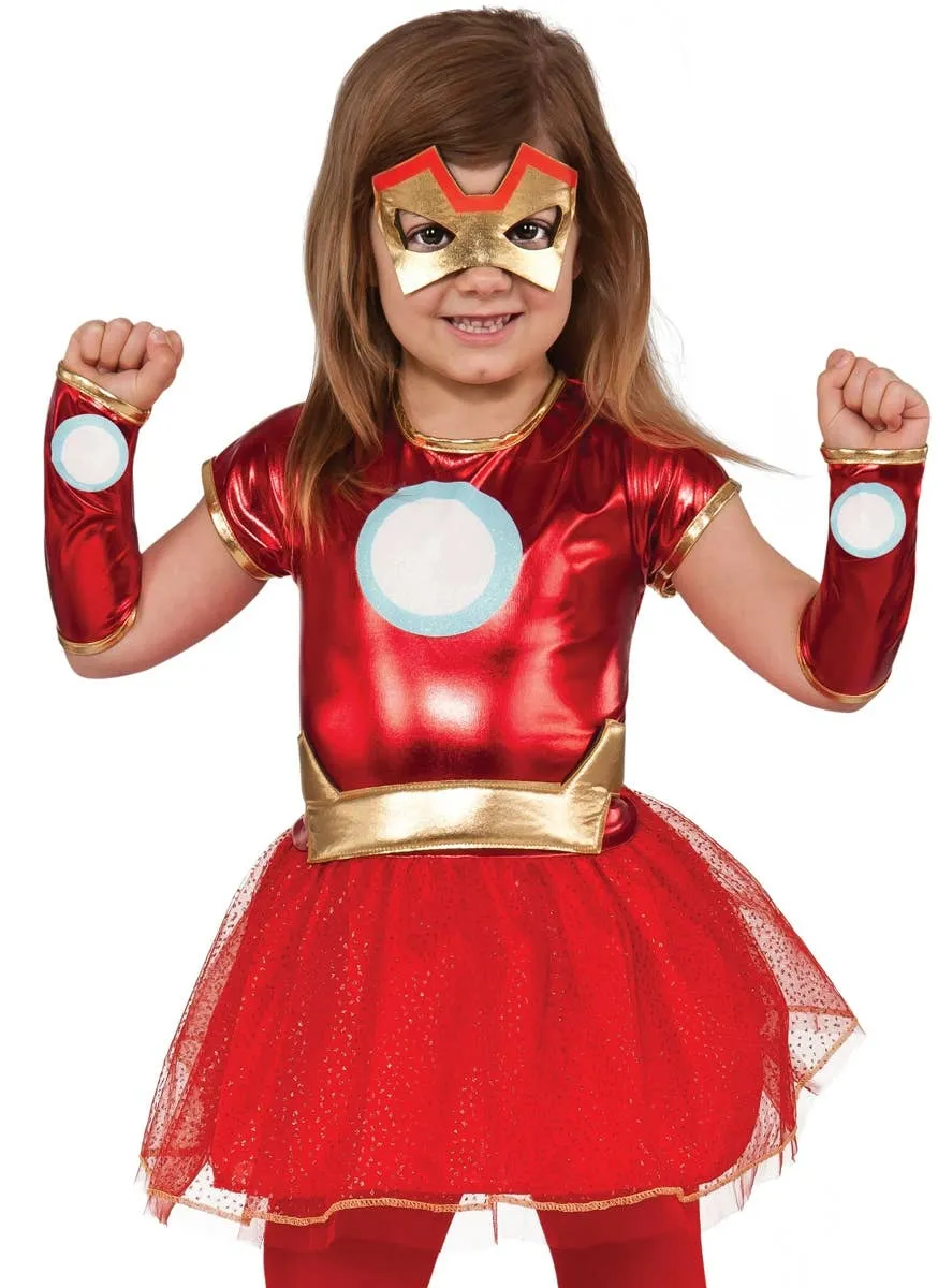 Iron Rescue Girls Marvel Iron Man Superhero Costume
