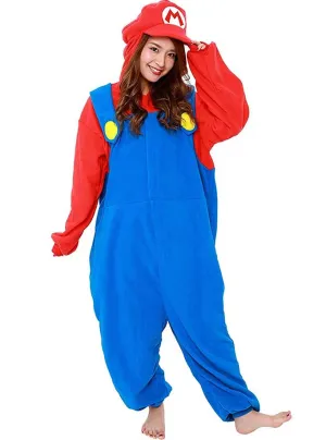 Italian Plumber Adults Mario Inspired Onesie Costume