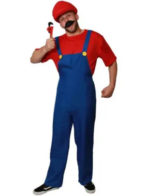 It's a Me Super Red Plumber Mens Video Game Costume