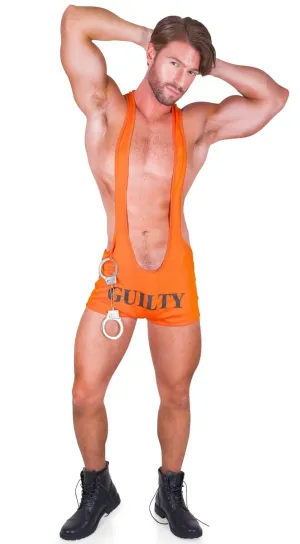 Jail Bait Mens Sexy Orange Convict Costume