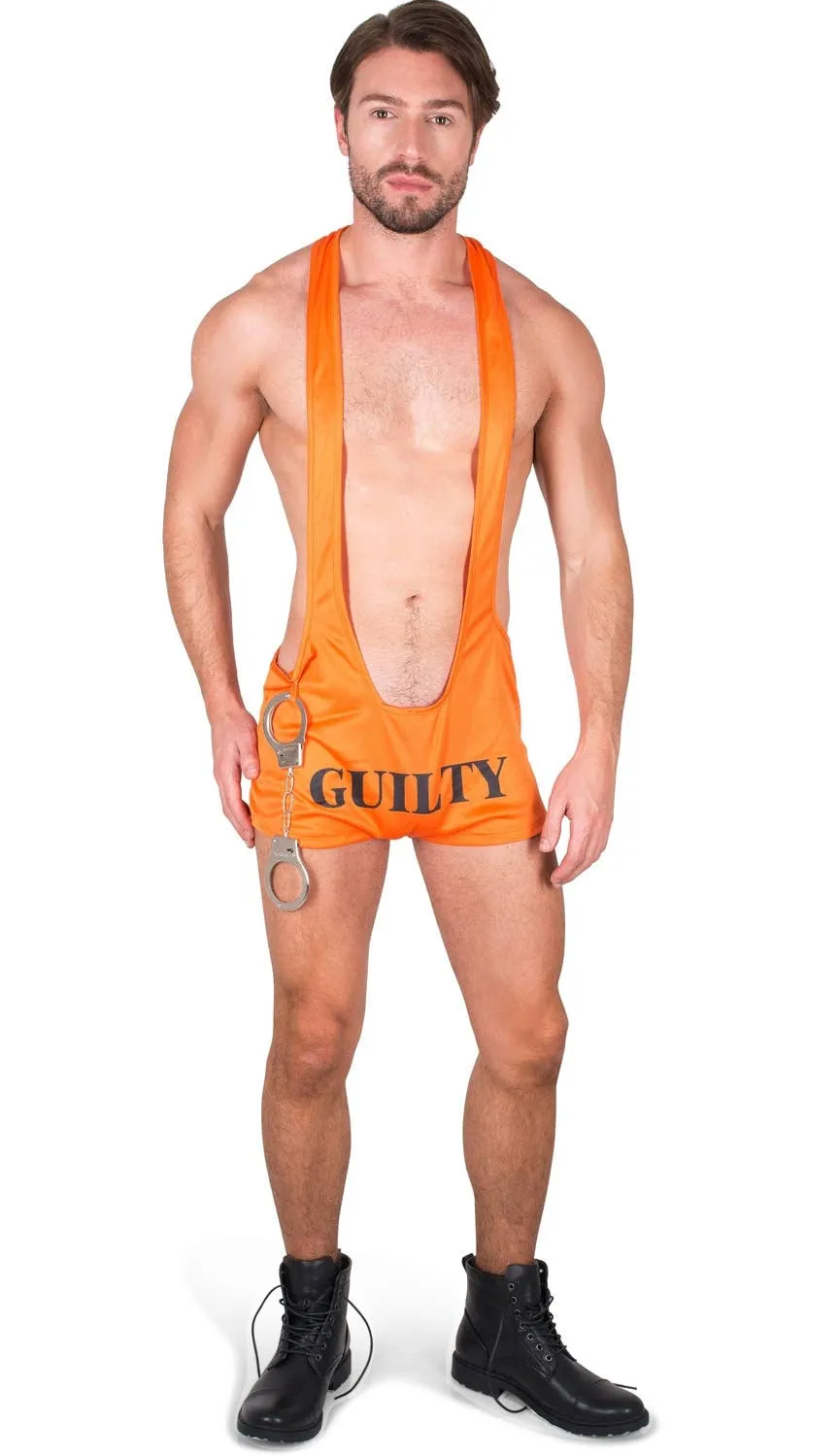 Jail Bait Mens Sexy Orange Convict Costume