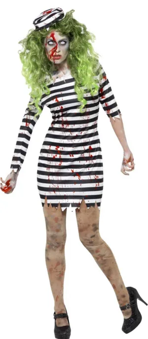 Jail Bird Zombie Womens Halloween Costume