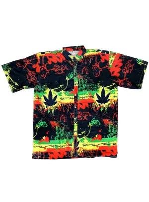 Jamaican Colours Mens Printed Costume Shirt